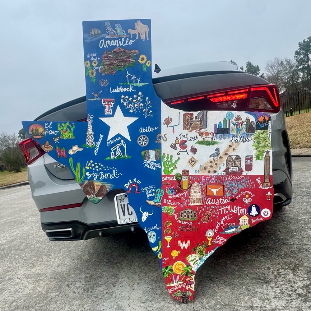 Custom Giant Texas State Art Decor